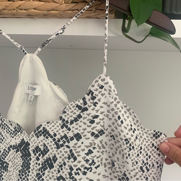 • [J. Crew] Scalloped Snake Tank • - Picture 4 of 12